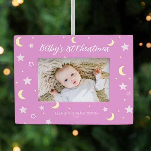 Personalized Baby Girl Picture Frame Photo Ornament