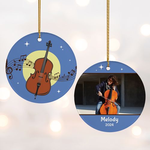 Personalized Cello Christmas Ornament