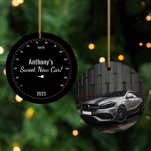 Personalized New Car Christmas Ornament