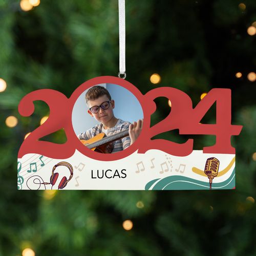 Personalized Dated Music Christmas Ornament