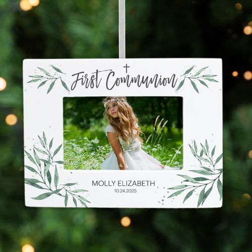 Personalized Communion Picture Frame Christmas Ornament