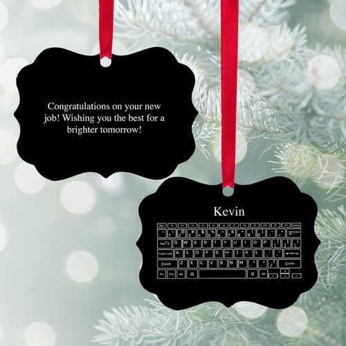 Personalized Keyboard Christmas Ornament