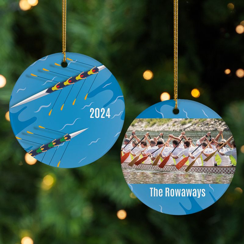 Personalized Rowing Christmas Ornament Personalized Christmas