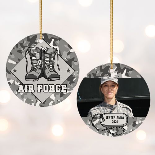 Personalized Air Force Christmas Ornament