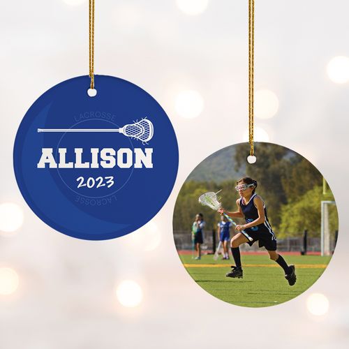 Personalized Lacrosse Christmas Ornament