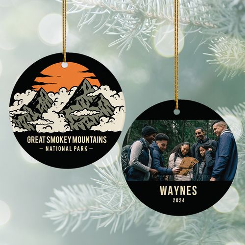 Personalized Great Smokey Mountains National Park Christmas Ornament