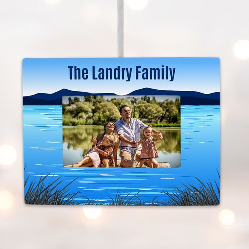 Personalized Lake Picture Frame Photo Ornament