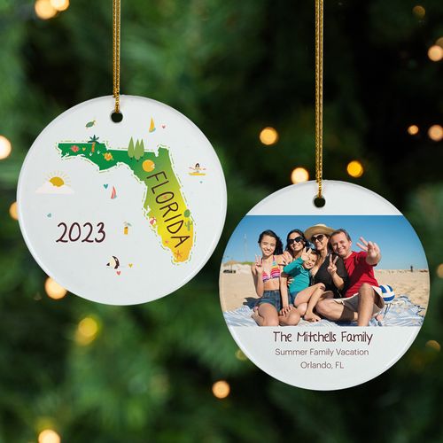 Personalized Florida Christmas Ornament