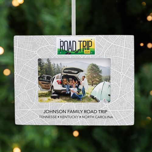 Personalized Road Trip Picture Frame Photo Ornament