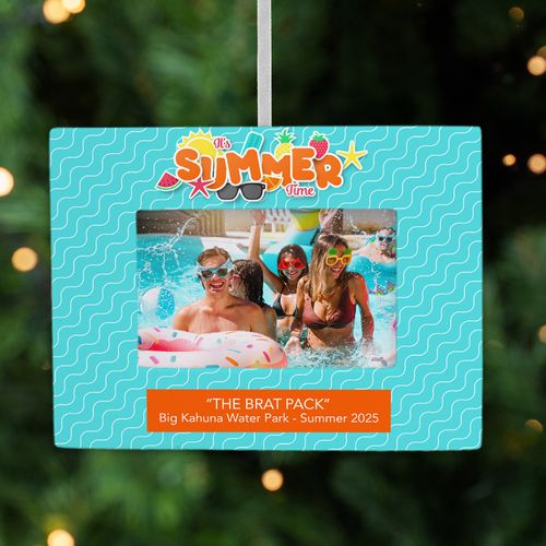 Personalized Summer Vacation Picture Frame Photo Ornament