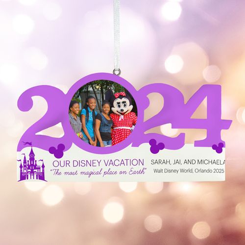 Personalized Dated Magic Themepark Christmas Ornament