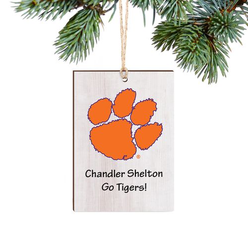 Personalized Clemson University Christmas Ornament