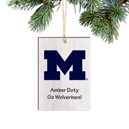 Personalized University of Michigan Christmas Ornament
