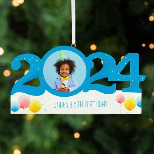 Personalized Dated Kids Birthday Christmas Ornament