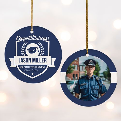 Personalized Police Academy Christmas Ornament