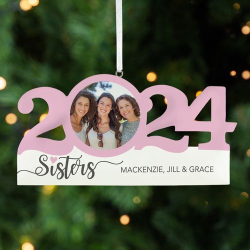 Personalized Dated Sister Christmas Ornament