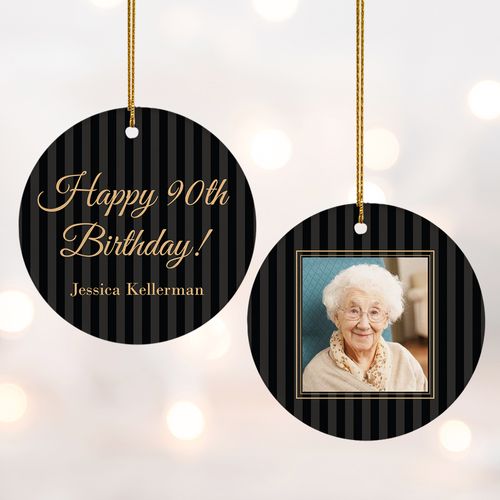 Personalized Birthday Photo Christmas Ornament