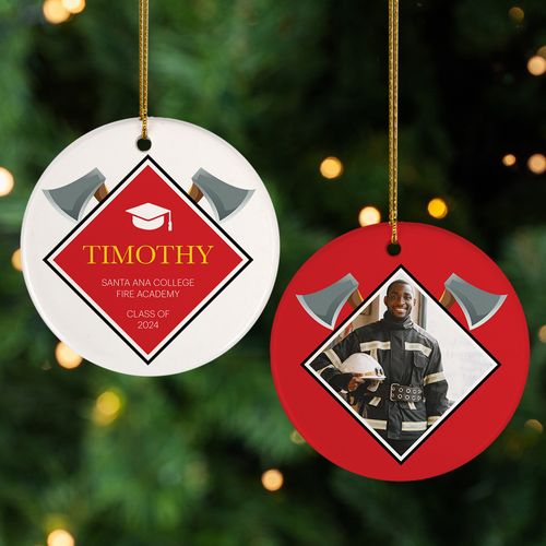 Personalized Fire Academy Christmas Ornament