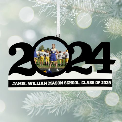 Personalized Dated School Christmas Ornament