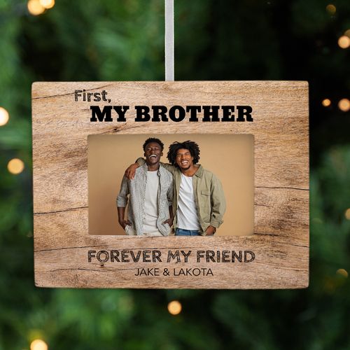 Personalized Brothers Picture Frame Photo Ornament