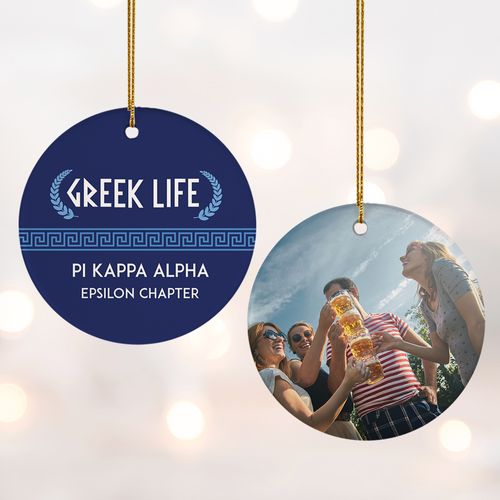 Personalized Greek Life Christmas Ornament