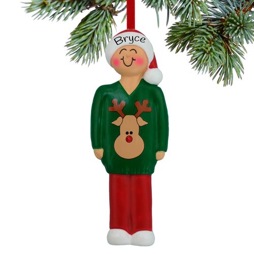 Friends Ugly Sweater Contest Winner Christmas Ornament