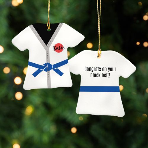 Personalized Karate Uniform Christmas Ornament