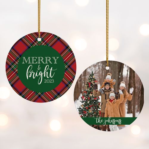 Personalized Merry & Bright Family Christmas Ornament