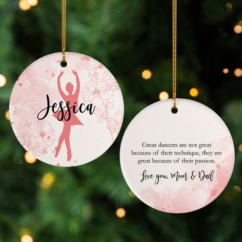 Personalized Ballet Christmas Ornament