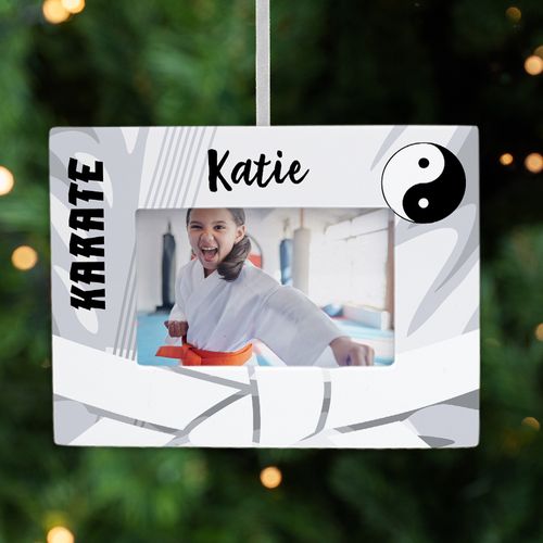 Personalized Karate Picture Frame Photo Ornament