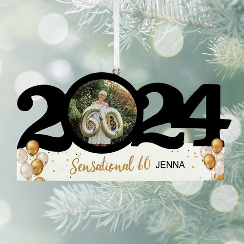 Personalized Dated Birthday Christmas Ornament