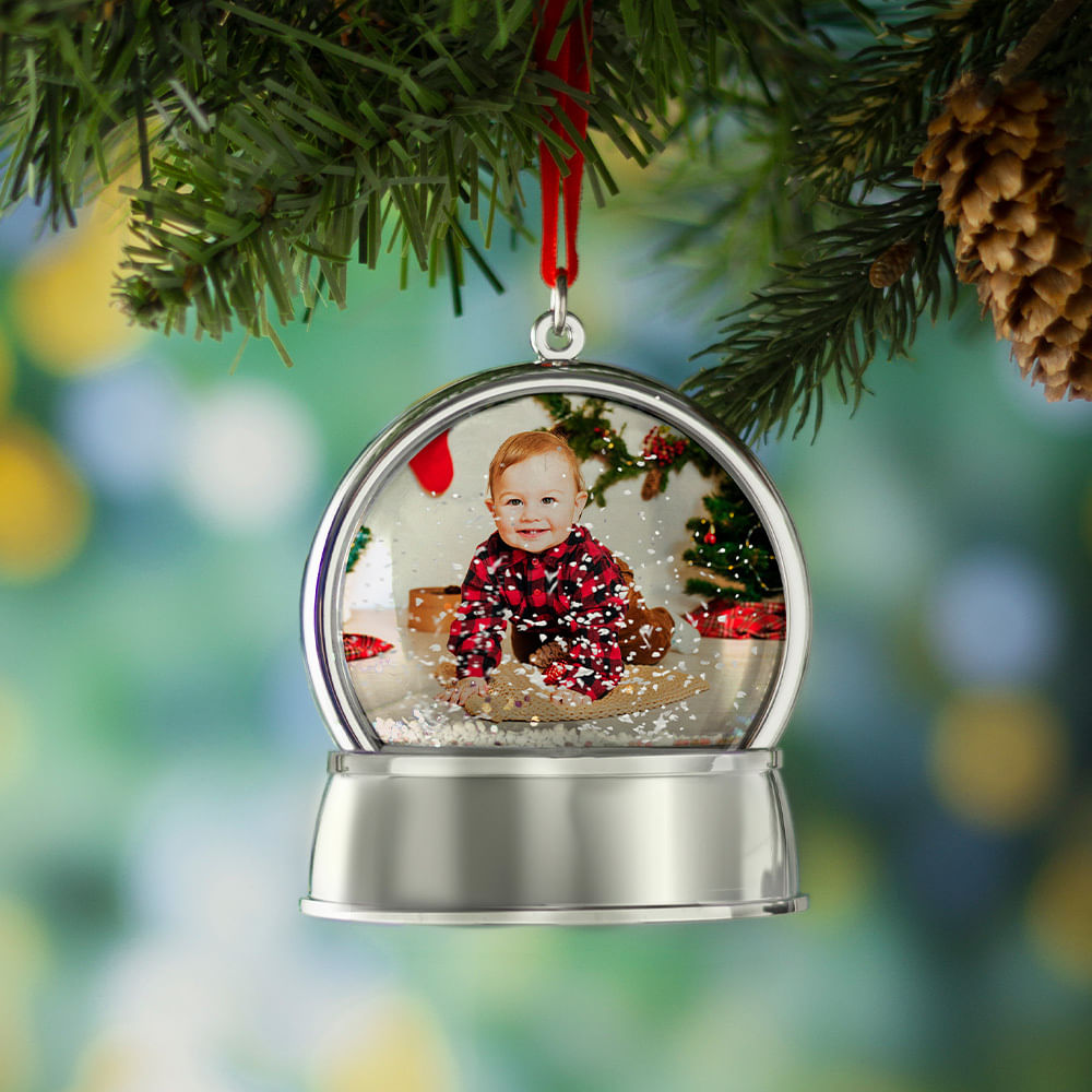 Personalized Snow Globe Christmas Ornament - Personalized Christmas ...