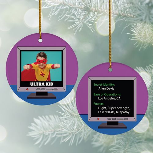 Personalized Secret Identity Christmas Ornament