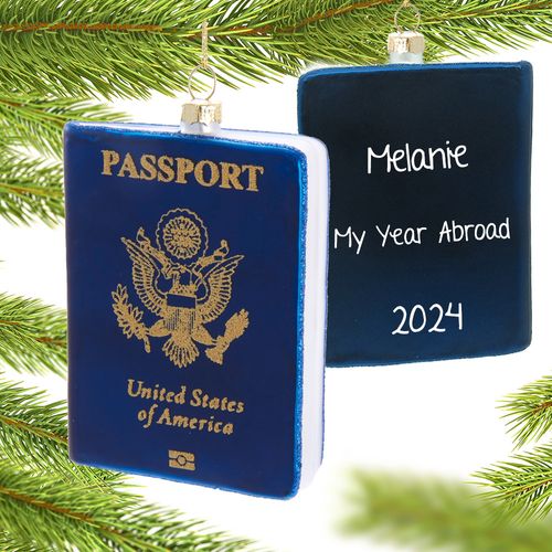 Personalized Travel Christmas Ornament