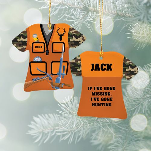 Personalized Hunting Vest Christmas Ornament