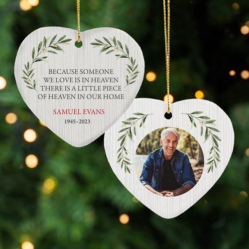 Personalized Someone We Love is in Heaven Christmas Ornament
