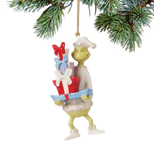 Lenox Grinch With All The Gifts Christmas Ornament