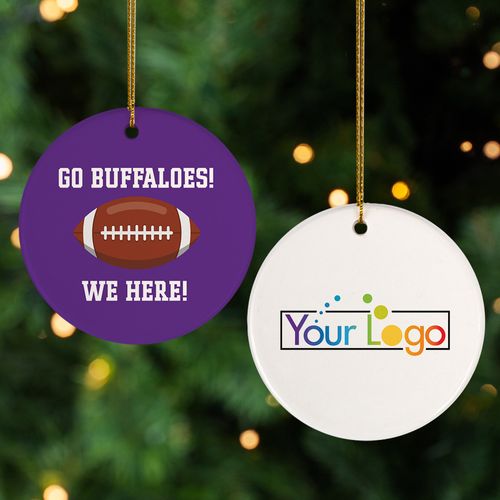 Personalized Football College Christmas Ornament