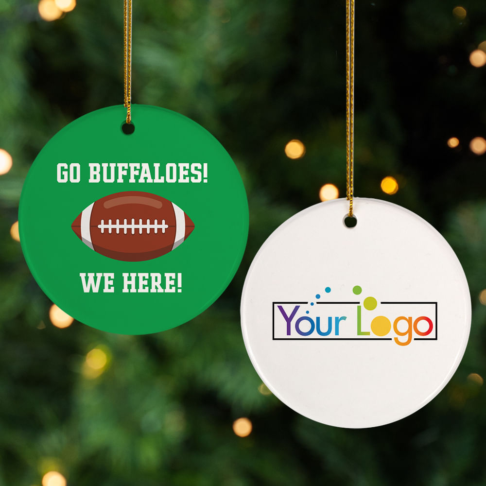 Personalized Football College Christmas Ornament