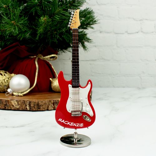 Personalized Tabletop Electric Guitar Christmas Ornament