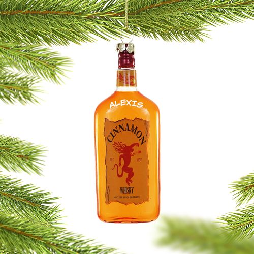 Personalized Cinnamon Whiskey Christmas Ornament