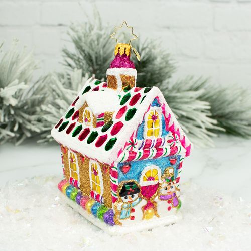 Candy Coated Cottage Christmas Ornament