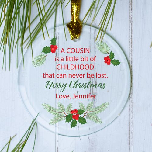 Personalized Cousins Christmas Ornament
