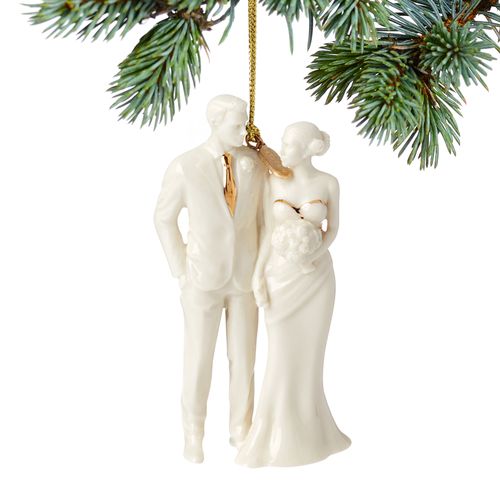 Lenox 2024 Dated Bride and Groom Christmas Ornament