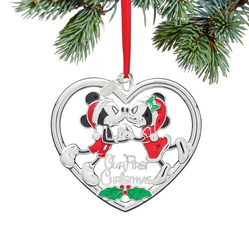 Lenox 2024 Dated Our First Christmas Minnie and Mickey Christmas Ornament