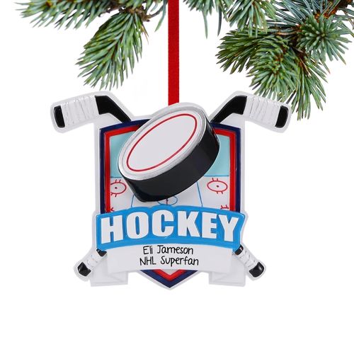 Personalized Hockey Ornament Christmas Ornament