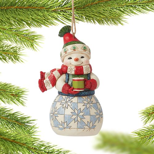 Jim Shore Snowman with Cocoa Christmas Ornament