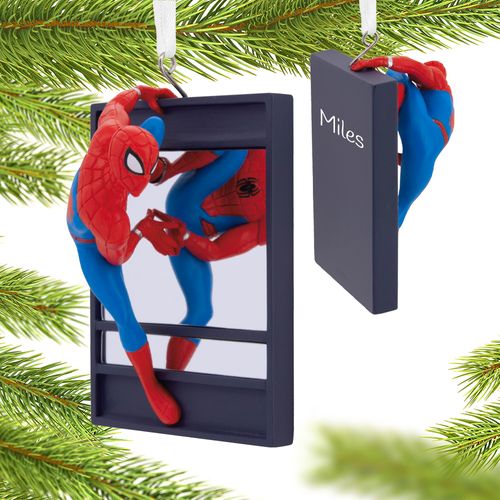 Personalized Hallmark Spiderman on Window Christmas Ornament