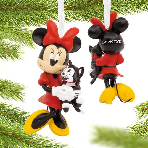 Personalized Hallmark Minnie and Figaro Christmas Ornament