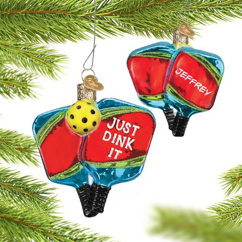 Personalized Just Dink It Pickleball Christmas Ornament